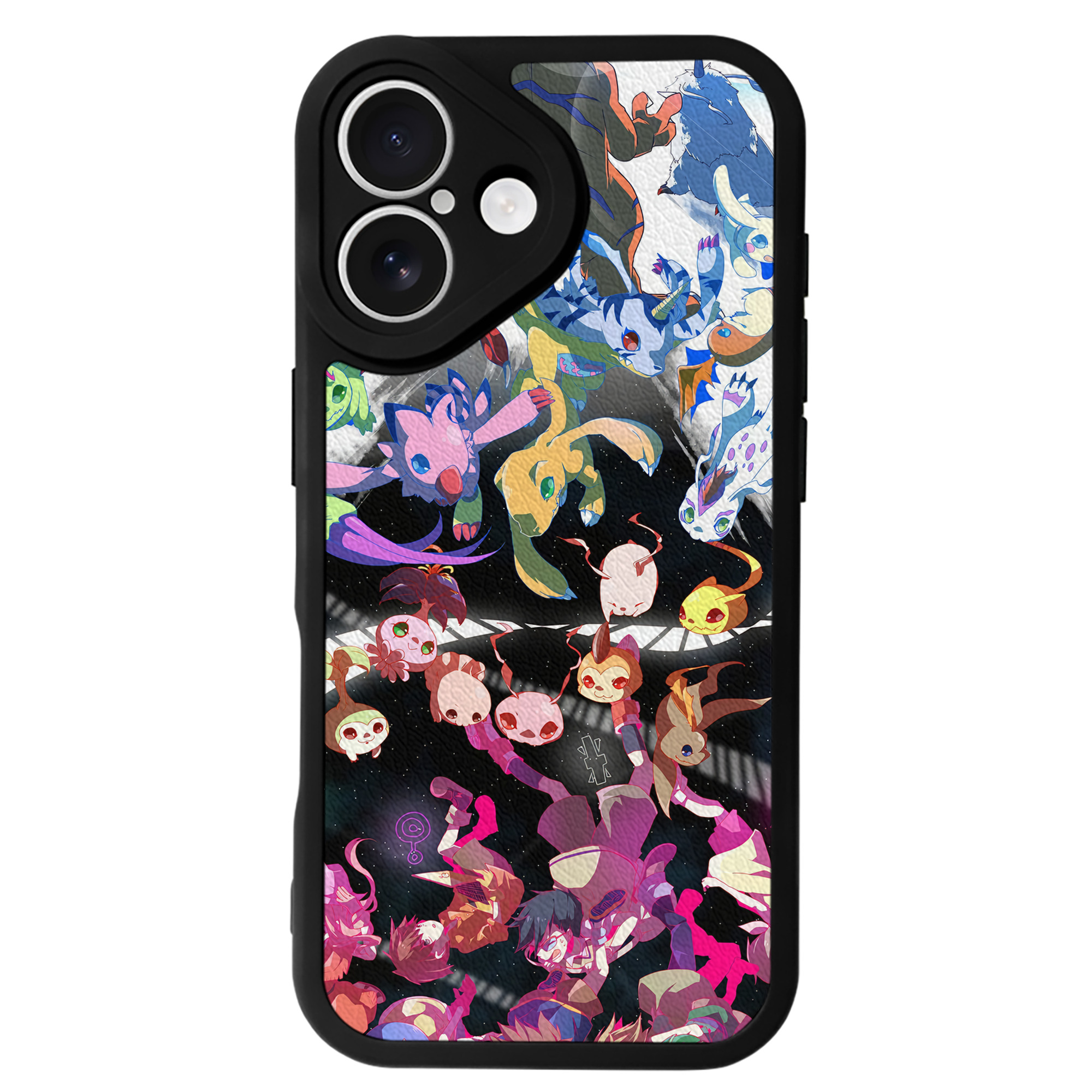 （画像用） Digimon デジタルモンスター/デジモン 【iPhone 16シリーズ対応】シリコンスマホケース（レザー調） 材質：シリコン